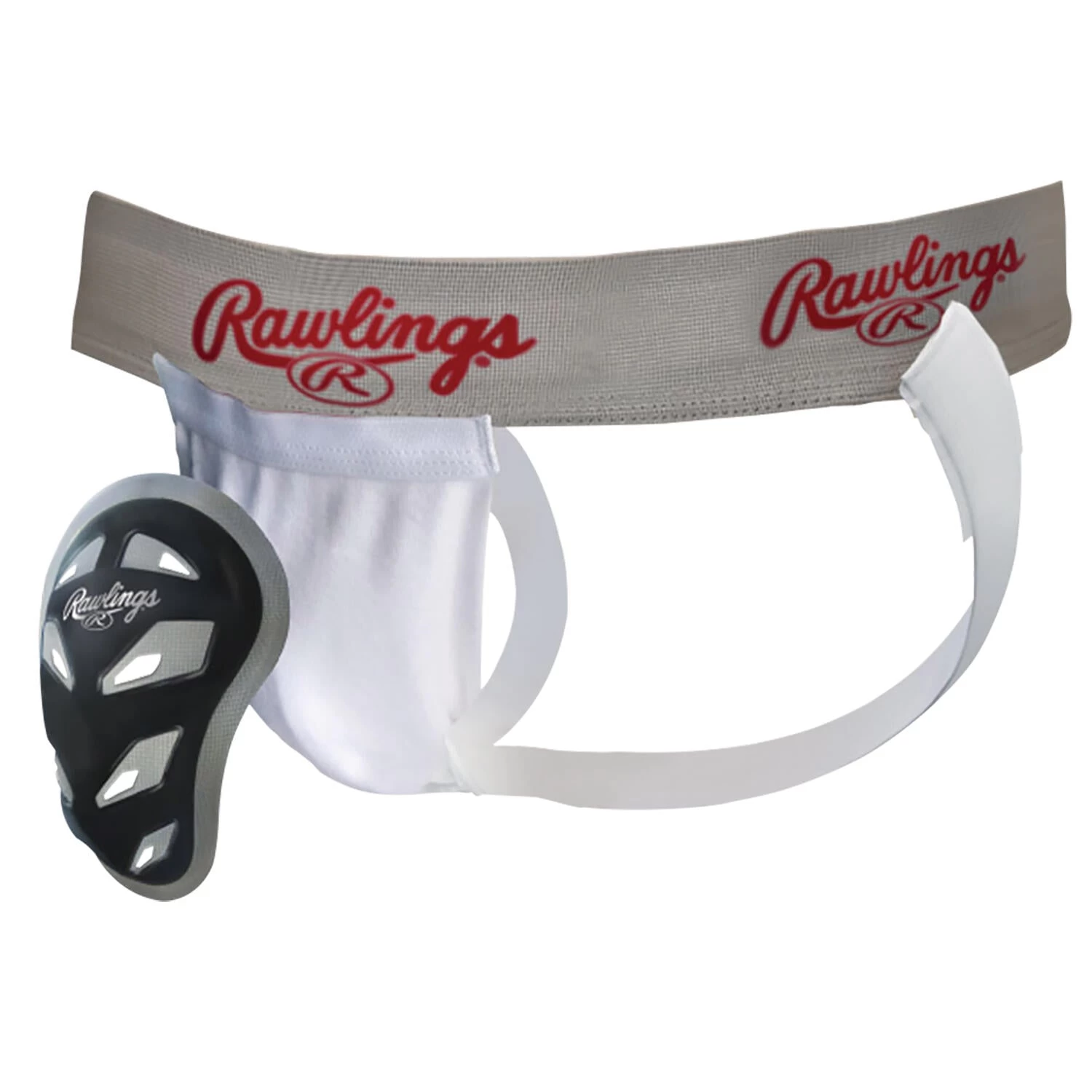 Rawlings Cage Cup Youth Supporter - White 1 Rawlings Cage Cup Youth Supporter - White
