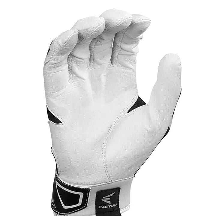 Easton Z3 Baseball Batting Gloves - White / Black 2 Easton Z3 Baseball Batting Gloves - White / Black - Image 2
