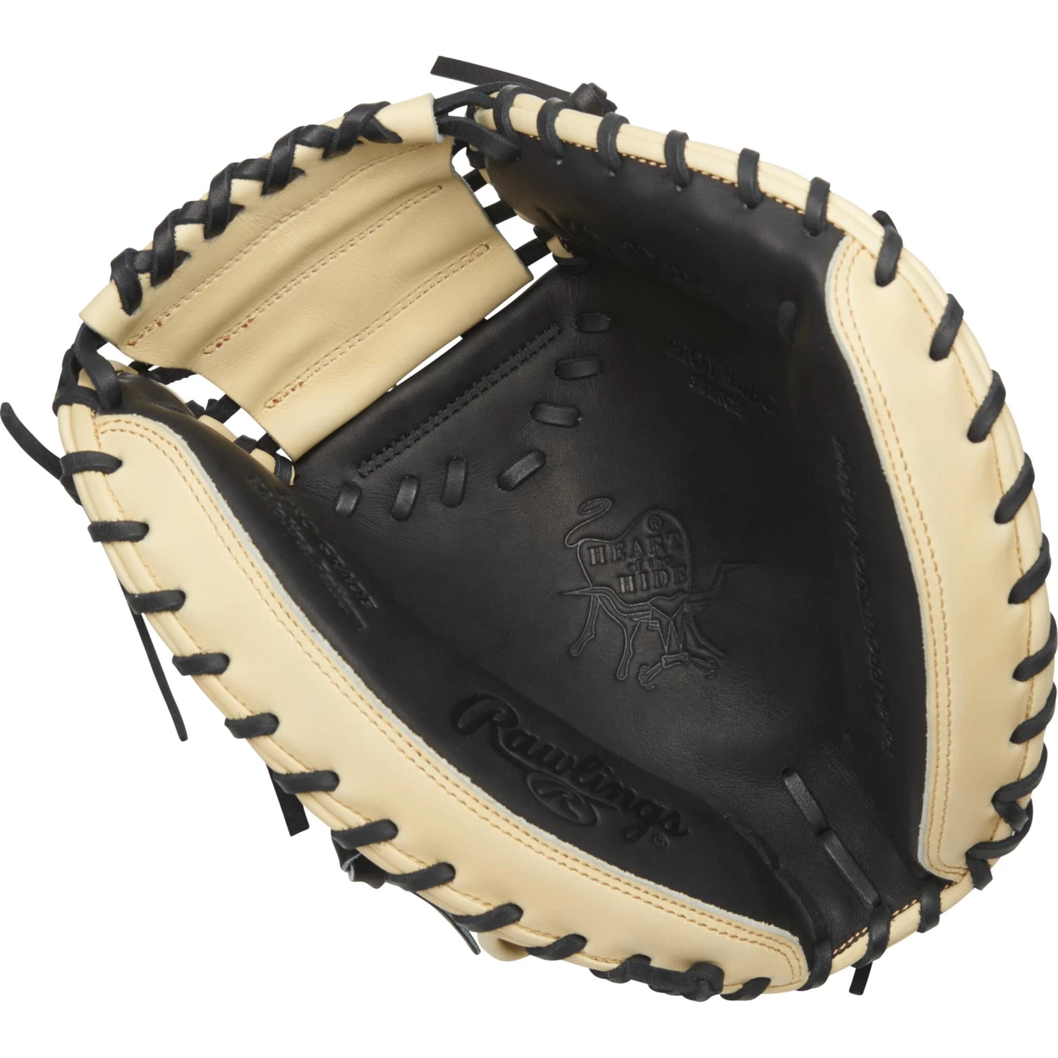 Rawlings Heart Of The Hide Yadier Molina 34" Baseball Catcher's Mitt - Black/Camel 2 Rawlings Heart Of The Hide Yadier Molina 34" Baseball Catcher's Mitt - Black/Camel - Image 2