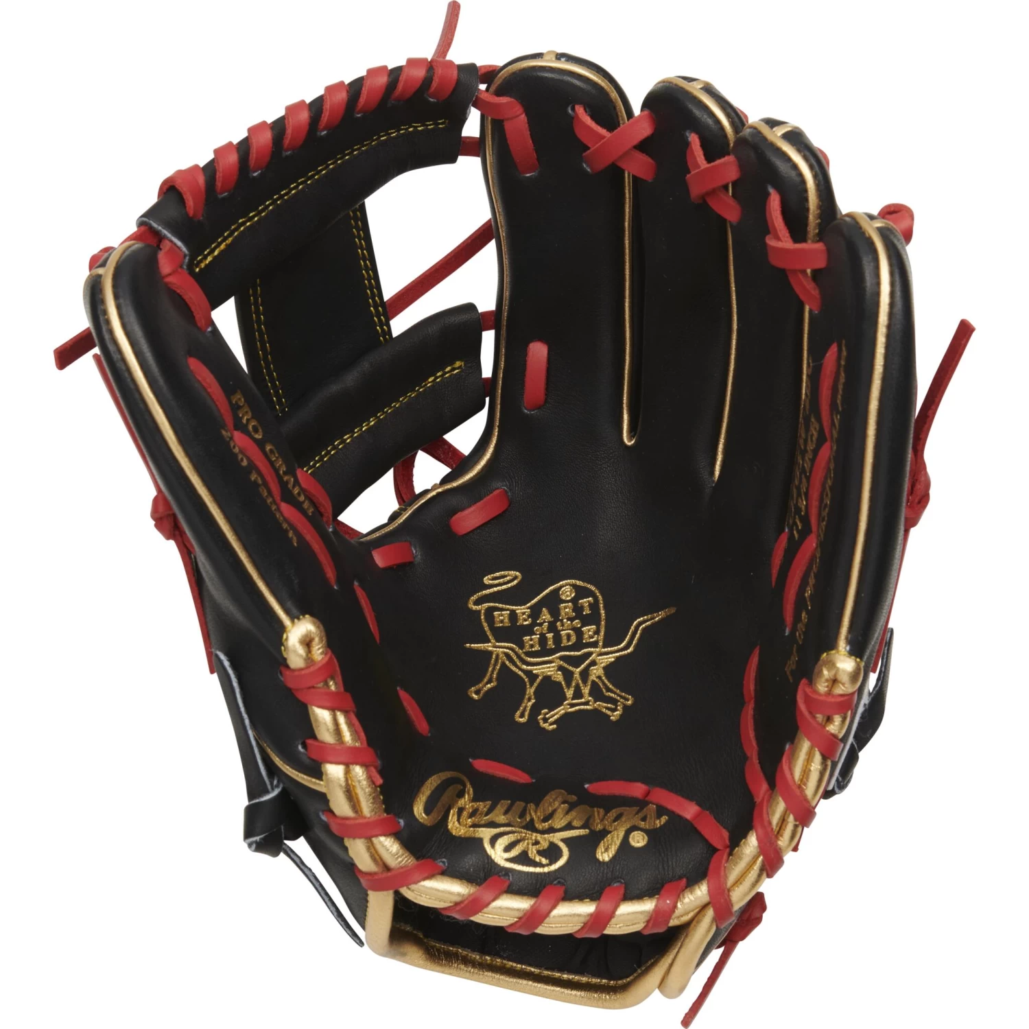 Rawlings Heart Of The Hide 11.75" Baseball Glove - Black/Red 2 Rawlings Heart Of The Hide 11.75" Baseball Glove - Black/Red - Image 2