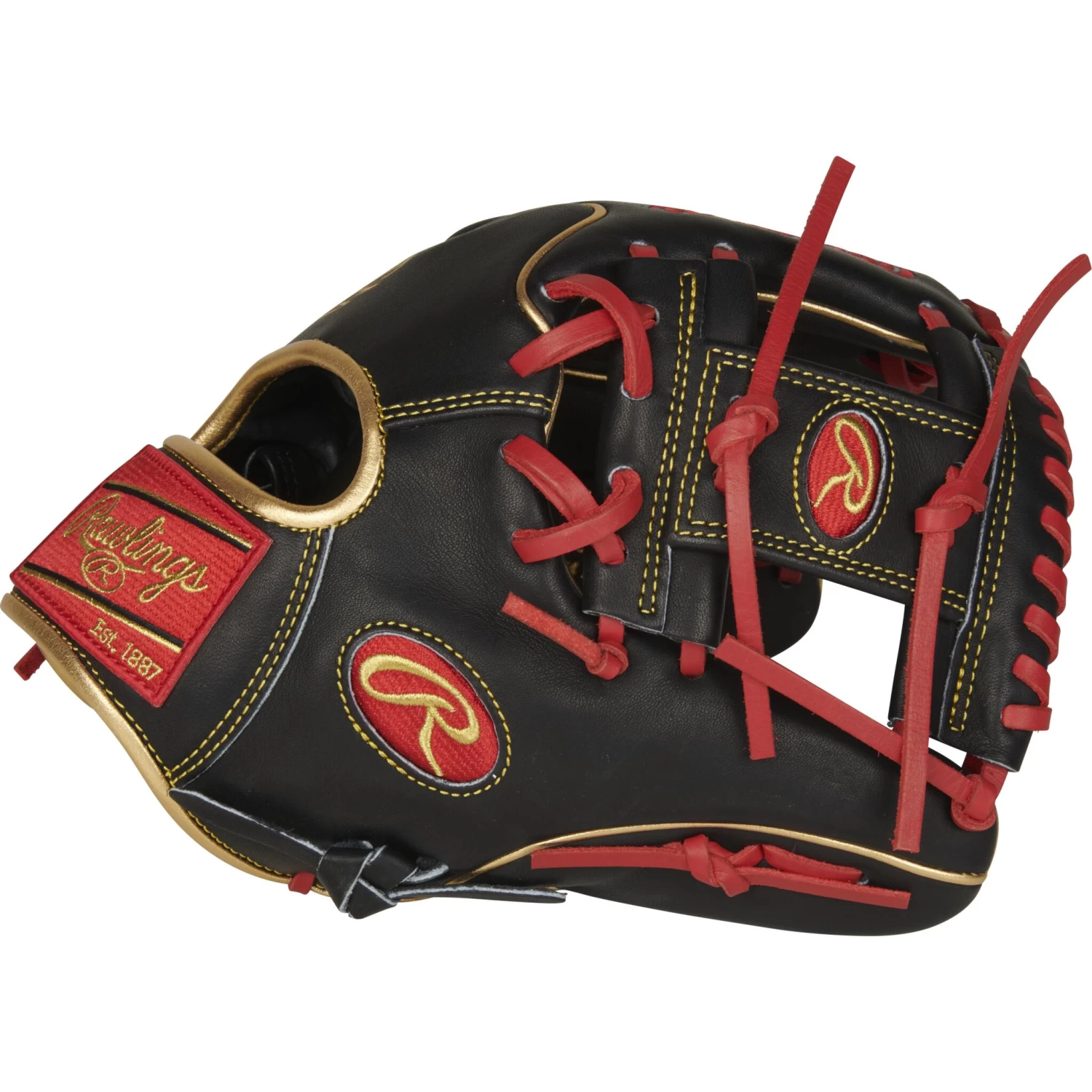 Rawlings Heart Of The Hide 11.75" Baseball Glove - Black/Red 3 Rawlings Heart Of The Hide 11.75" Baseball Glove - Black/Red - Image 3