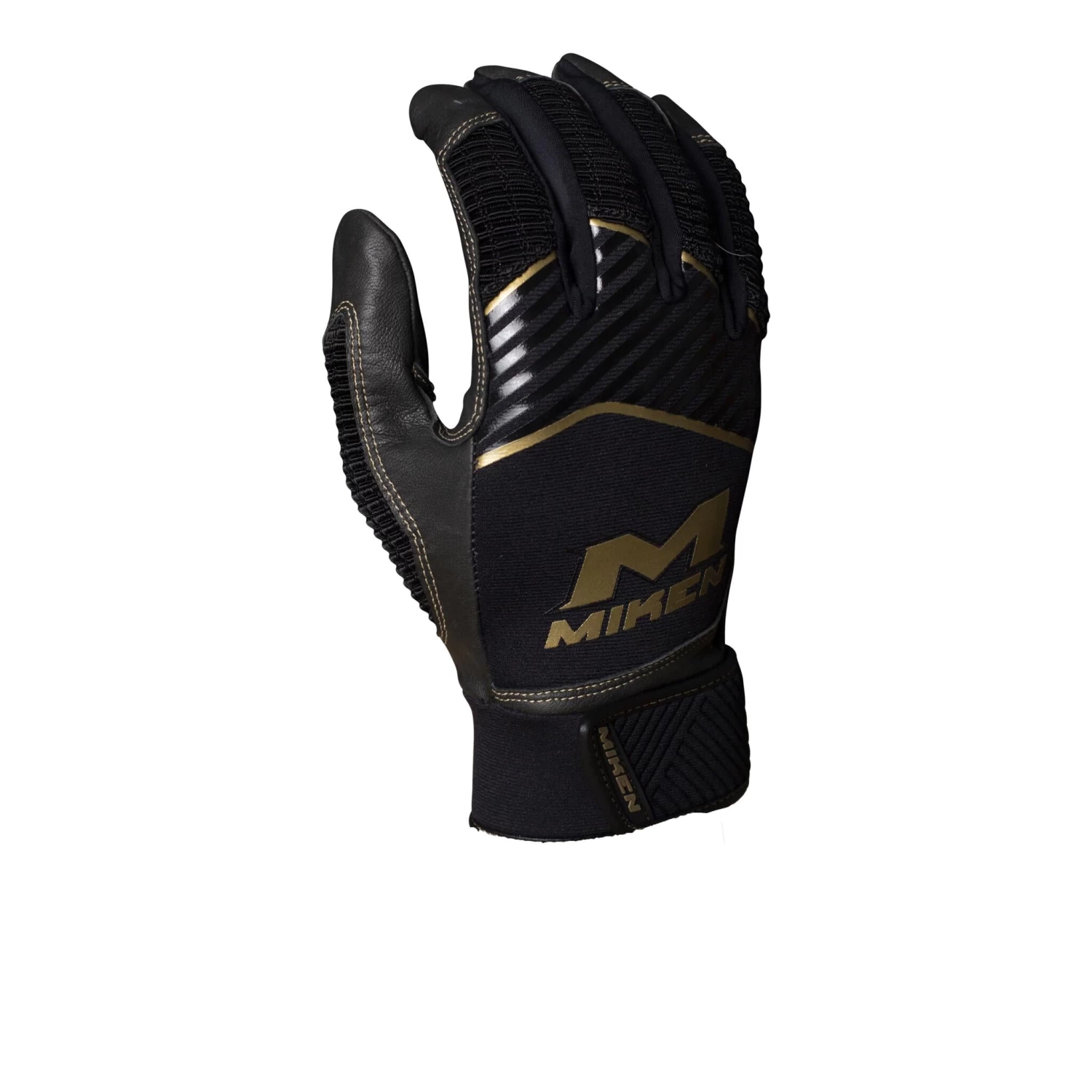 Miken Pro Gold Baseball Batting Gloves 2 Miken Pro Gold Baseball Batting Gloves - Image 2